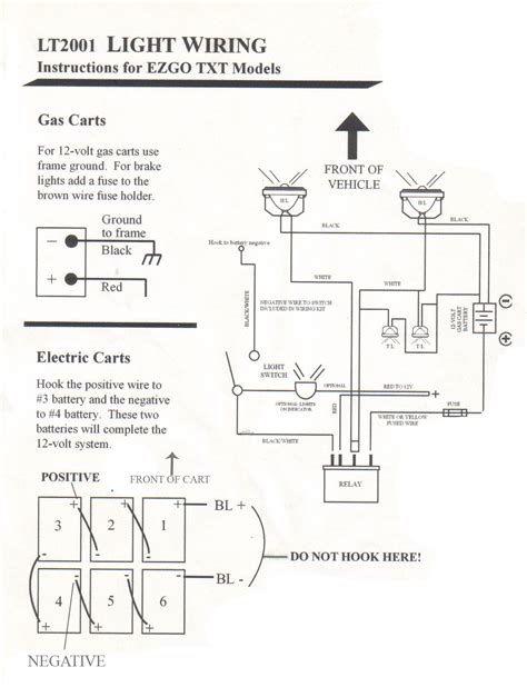 ez go gas golf cart lights wiring diagram 